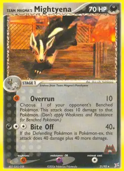 Mightyena del equipo Magma