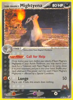 Mightyena del equipo Magma